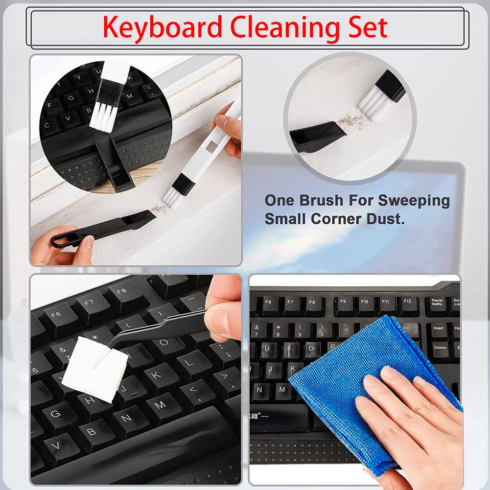 FONKEN 12Pcs Cleaning Tool Kits For Computer Camera Mechanical Keyboard Earphone Crevice Brush Computer Cleaner Set