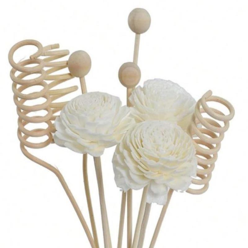 VP 9PCS new Artificial Flower Rattan Reed Fragrance Aroma Diffuser Refill Stick DIY Floral