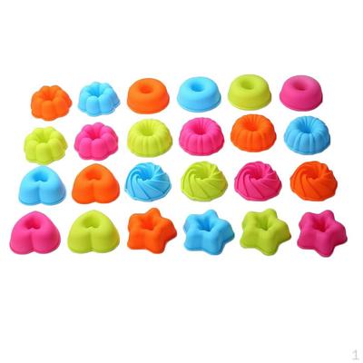 24 шт., форма для пончика, торта, форма для шоколадного пудинга, инструмент для самостоятельной выпечки, силиконовый