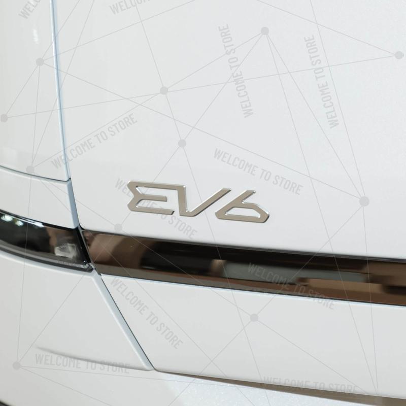 AANA1 Car Styling For KIA EV6 GT-Line EV Electric Logo Metal 3D Letter Rear Trunk Decals Emblem Badge Glossy Black Decor Accessories