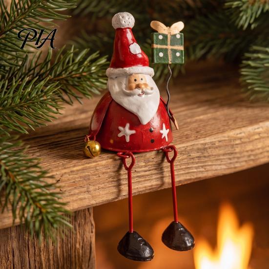 Window Hanging Decorations for Holiday Christmas Tree Ornaments, Santa/Snowman/Elk Rustic Xmas Exchange Gifts Family Colleagues Decoration with