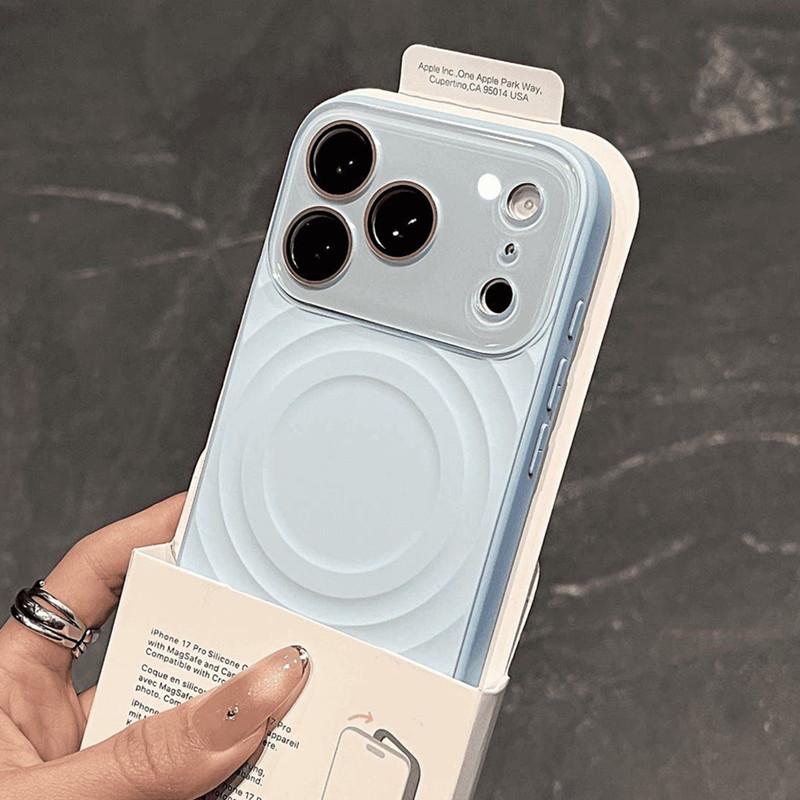 Подходит для чехла на мобильный телефон iPhone17promax, волнистый, с магнитным притяжением, жидкий силикон, Apple 16, полностью закрывающий, противоударный чехол 15