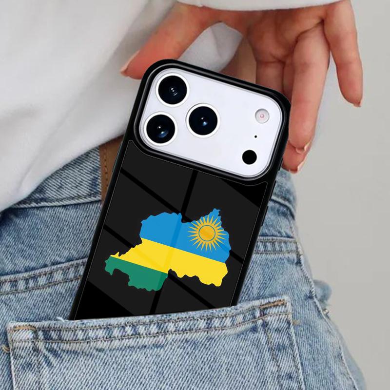 Чехол для телефона с гербом и флагом Руанды для iPhone 17ProMax 12 13 14 15 16e 17 Pro Max Plus Air Cover