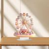 Wheel Ornament Desktop Decoration Creative Table Centerpiece 2D Acrylic Decor with Base for