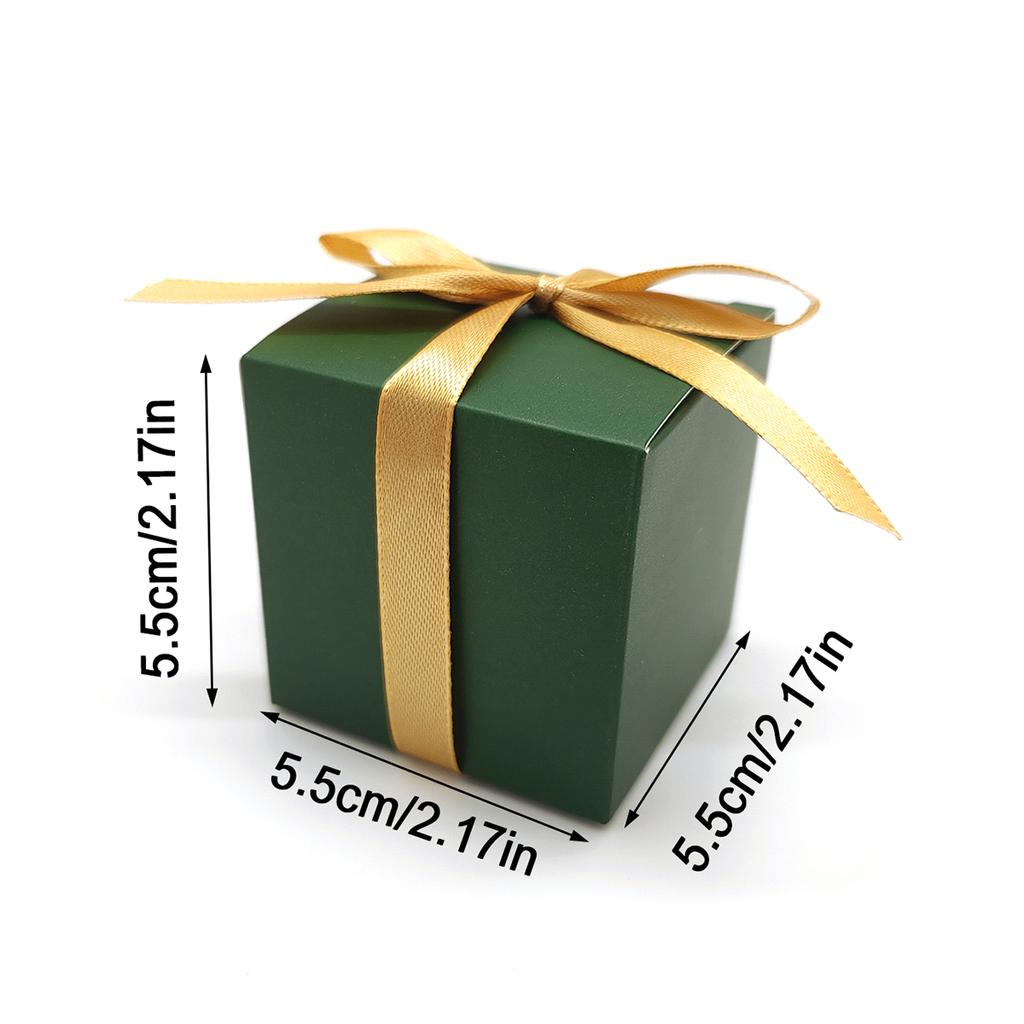 10/50 шт. зеленая квадратная коробка конфет, подарочная коробка, упаковочная коробка, вечерние, свадебные принадлежности, принадлежности для выпечки