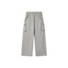 Fila Оригинальная Мода Классическая Рабочая Одежда Мягкие Удобные Матовые Тканые Прямые Повседневные Брюки Женские брюки Элегантный-Серый F11W549802FGY