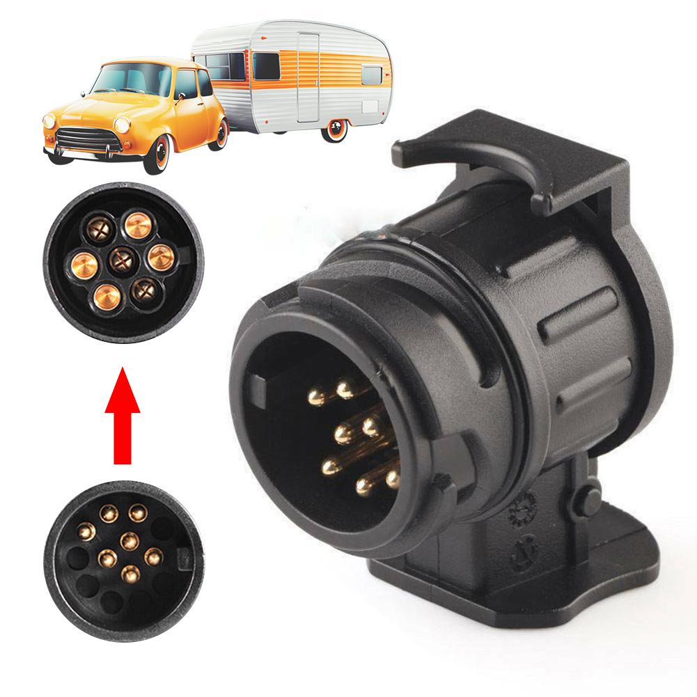 Durable 13 To 7 Pin Plug Adapter Trailer Connector 12V Towbar Towing Waterproof Plugs Socket Adapter Protect