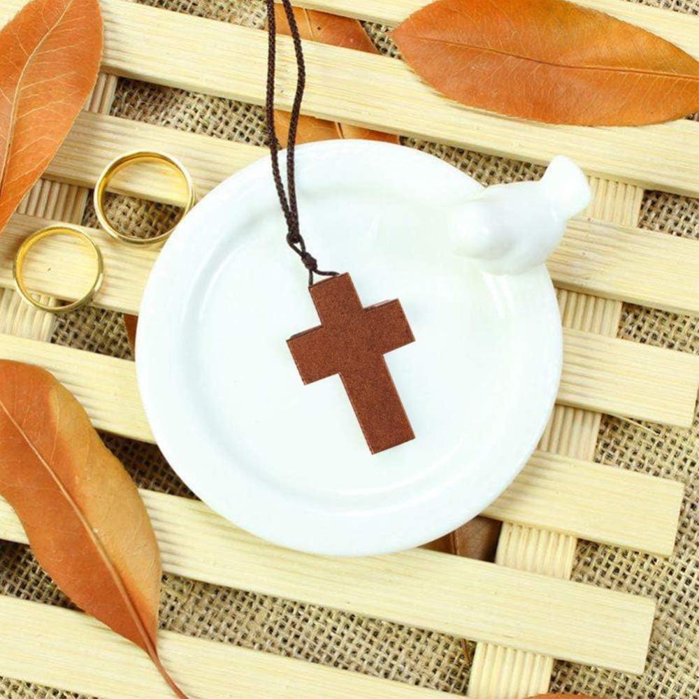 200Pcs Cross Wood Cross Charm 0.85x0.55Inch Wooden Crosses for Crafts  Hanging Ornament