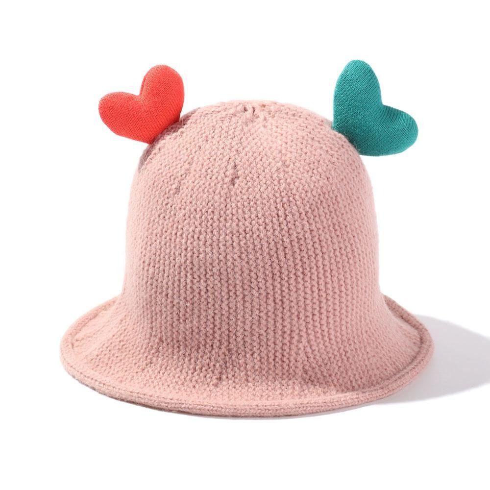 Cute Bucket Hat Warm Baby Children Fisherman Hat Knitted Hat Newborn Cap  Outdoor
