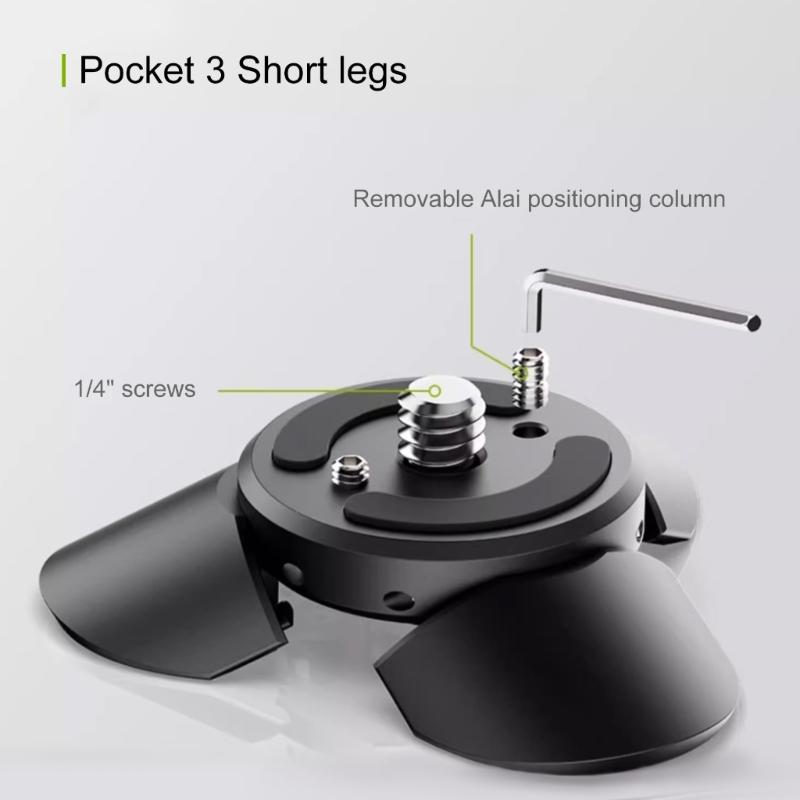 Quick Install Camera Positioning Base Mini Tripod Kit Enhances Stability Safety For Pocket 3 Camera Mount
