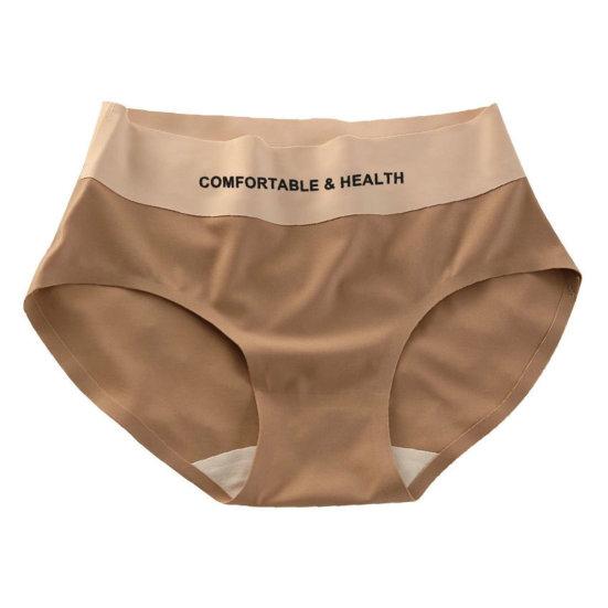 Lady Underpants High Elasticity Mid Waist Seamless Letter Print Tummy Control Butt-lifted Anti-septic Breathable Women Underpants