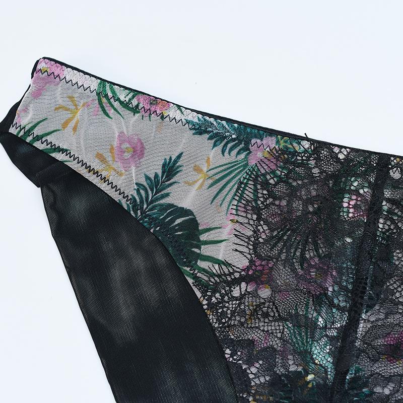 DKGEA Сексуальный комплект нижнего белья, толстый женский бюстгальтер пуш-ап с принтом, кружевное белье