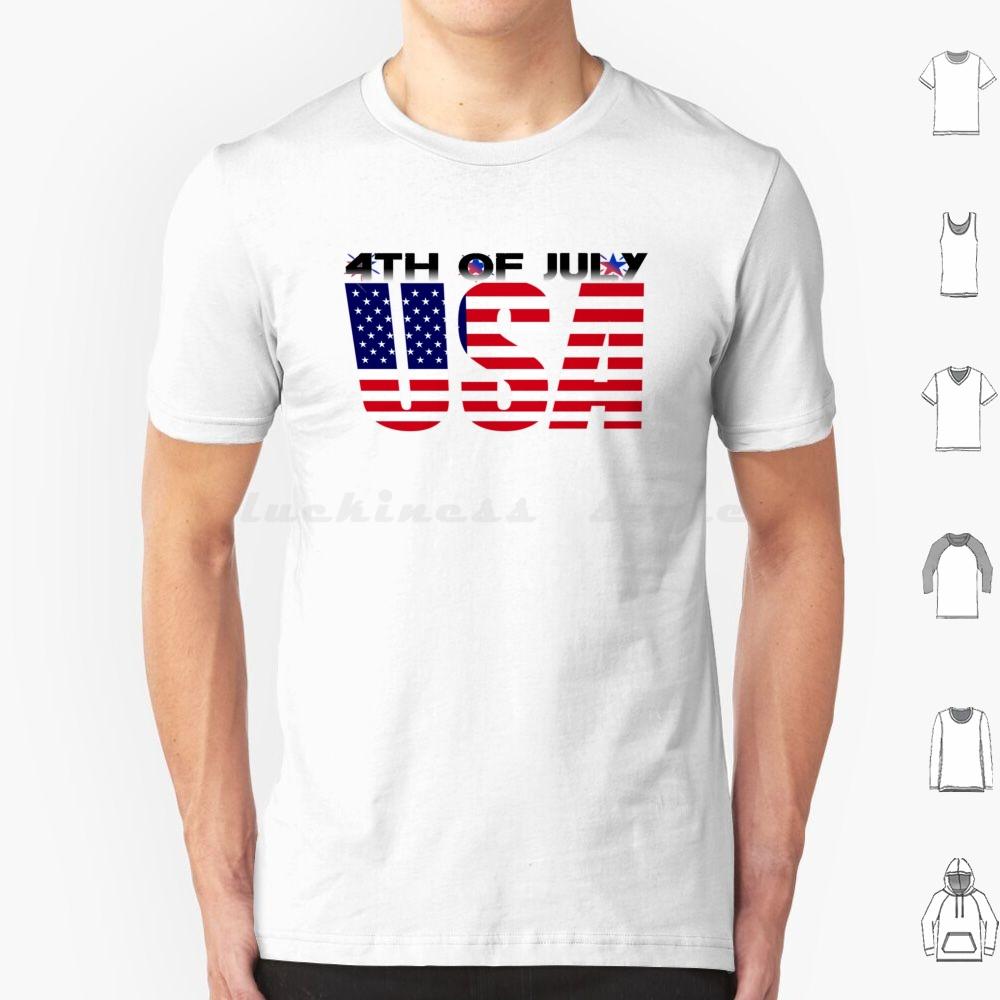 Футболка 4 июля Хлопок Мужская Женская DIY Печать День 4 июля США Американская Гордость Красный Белый Синий Патриотические Звезды И