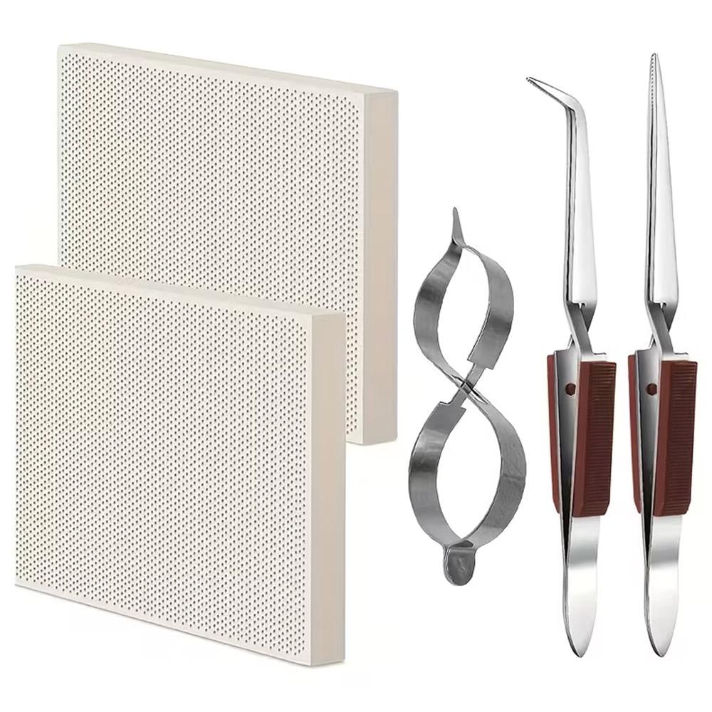 5PCS set Jewelry Soldering Portable Set Soldering Boards Locking Tweezers Iron Material for Precise and Efficient Welding