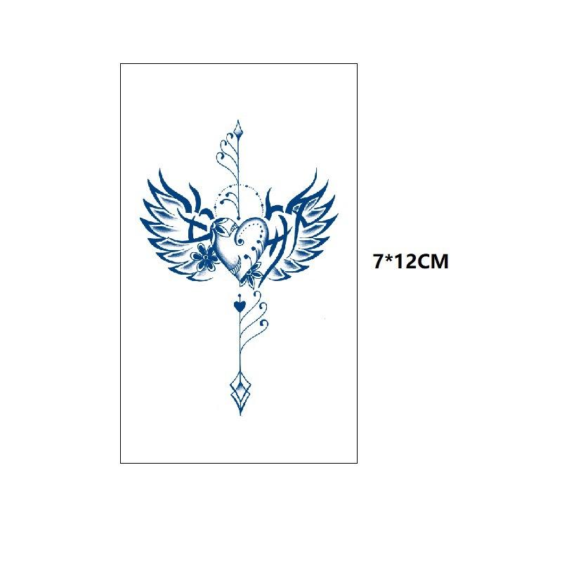 Маленький узор бабочка морская волна хвост рыбы другая сторона цветок маленький свежий сок травяной имитация грудь вода переводная татуировка наклейка