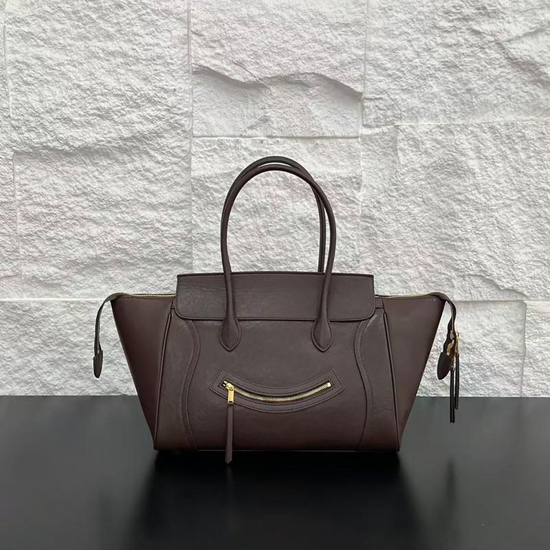 Сумка Smiling Wing Bag Большая вместимость Мягкая кожа Темперамент Простая сумка-тоут для поездок на работу Женская