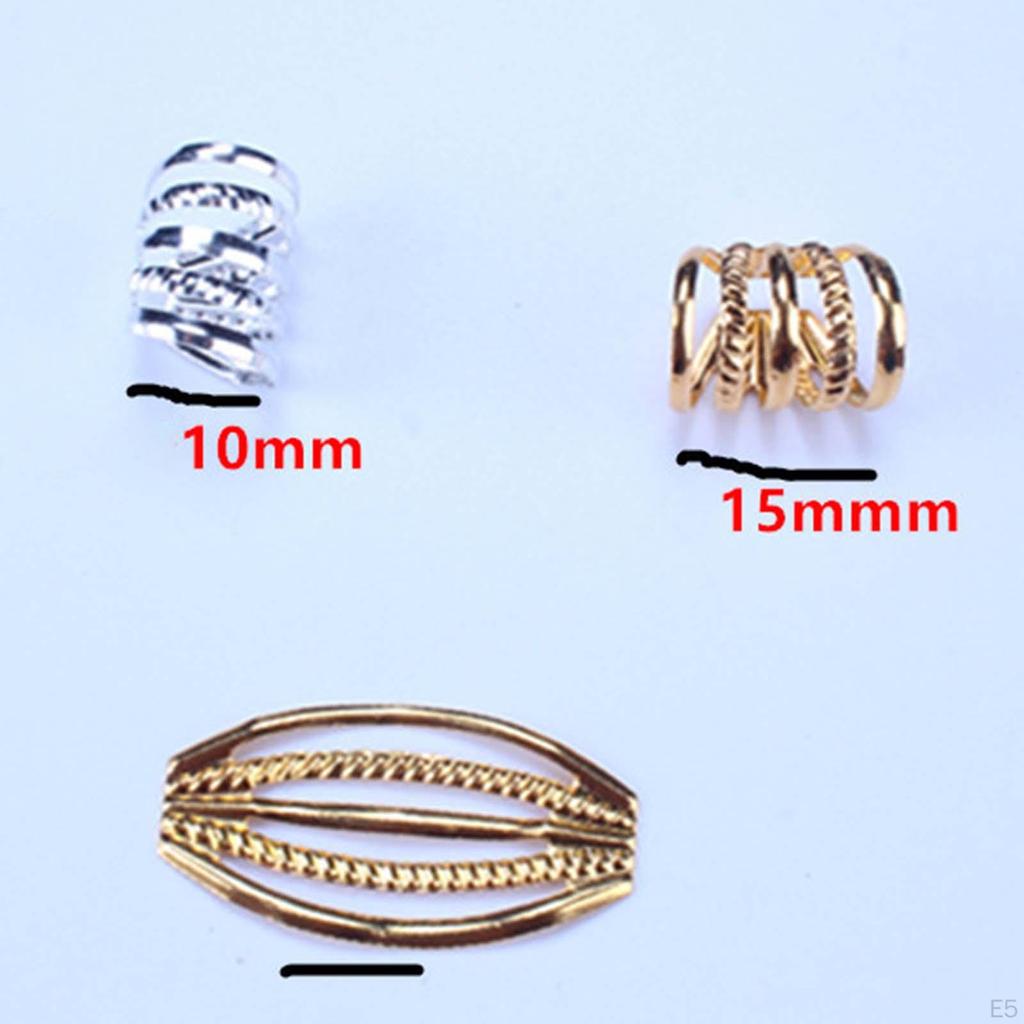 100 шт. железные бусины для дредов, металлические украшения для волос для женщин, аксессуары для кос, кольца