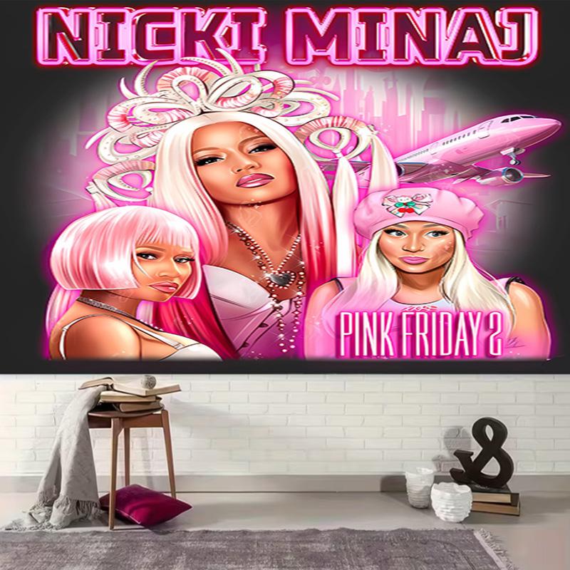 1pc Nicki Minaj Tapestry, Living Room, Bedroom, Office, Party Decor, Ideal Festive Gift