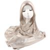 Cross-border Women's Pleated Chiffon Striped Shawl: Natural Wrinkle Dubai Hijab