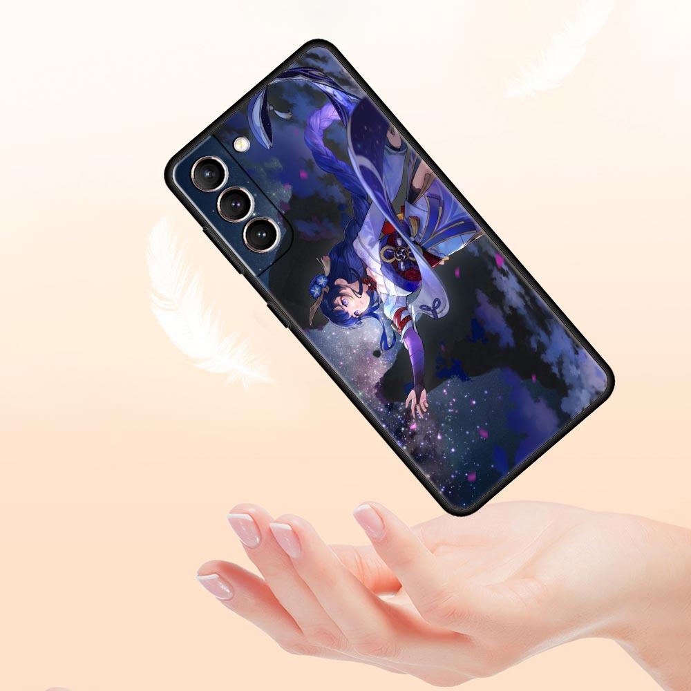 Чехол для телефона Genshin Impact Raiden Shogun Hu Tao для Samsung Galaxy S23 Ultra S22 S21 S20 FE 5G S10 S10E S9 S8 Plus Note 20