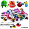 50/100pcs/bag Plastic Colorful Activity Eyeballs with Eyelashes DIY Kindergarten