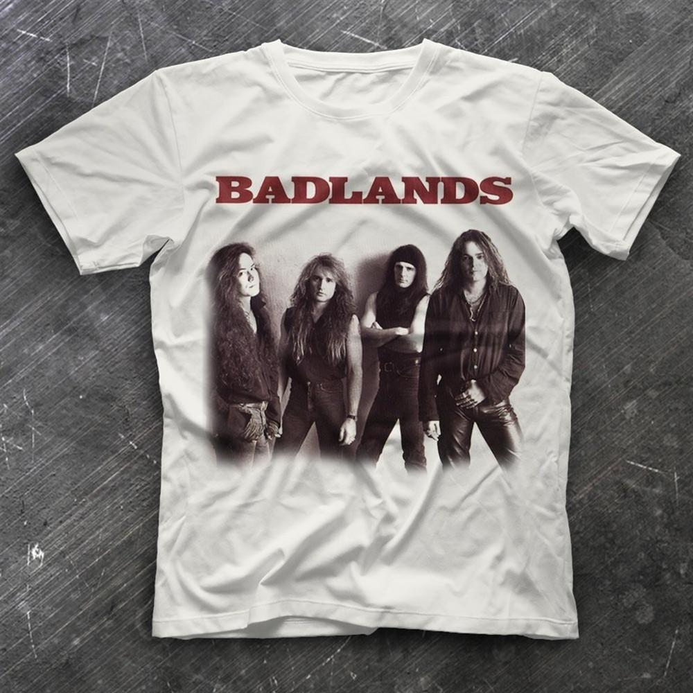 Badlands White Unisex T-Shirt Short Sleeve Cotton White All size Shirt E225 Unisex T-Shirt