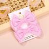 RAINBOW BOWS 2Pcs Yarn Bow Hair Clip Solid Crstal Bowknot Hairgripes for Girls Elegant Womens Boutique Hair Accessories