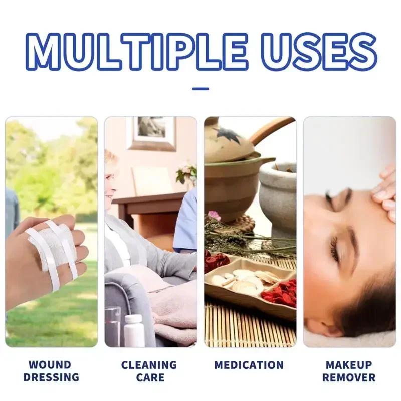 Марлевые подушечки Повязка для ран Уход Ватные палочки Хлопчатобумажные принадлежности Оптовые продукты Рулоны Раны Стерильные 5X5 Одноразовые Обертка Эластичные Без латекса