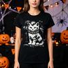 Punk Cat Grunge Rebel Cat Alternative Style Tshirt Y2k Womens Fashion Comics Kitty Graphic Apparel Halloween Costume Gift Tee