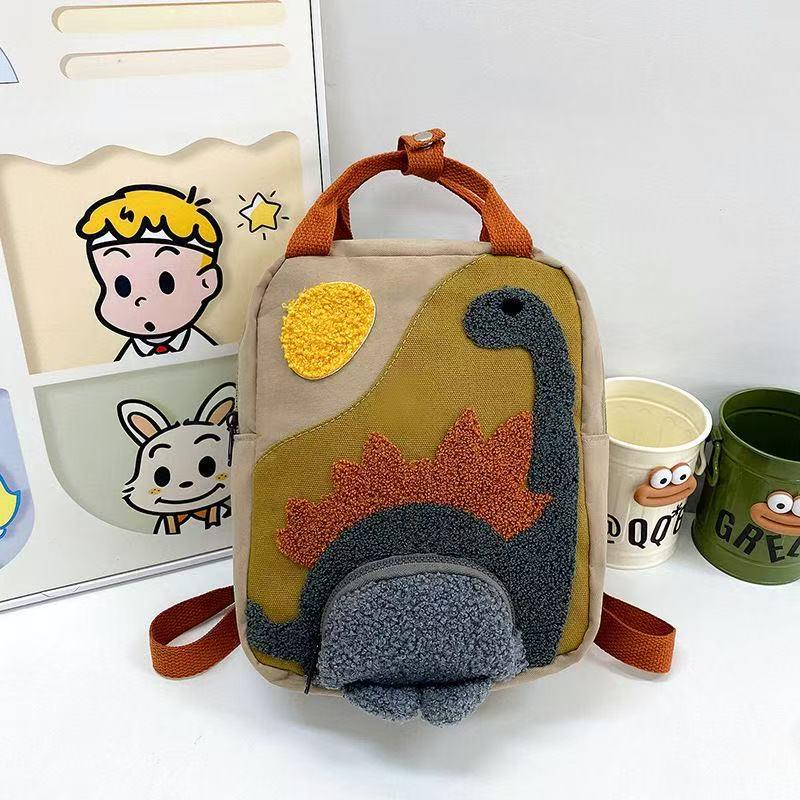 Cross-Border Children's Cartoon Dinosaur Backpack: Double Shoulder Schoolbag