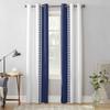 Blue Stripes Texture New Window Curtains for Living Room Kitchen Indoor Decor Window Treatment Valances Curtain