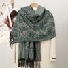 Shawl Warm Winter Scarf Hijab Women Print Paisley Cashmere Pashmina Thick Wrap Head Neck Foulard Luxury  Blanket Echarpe