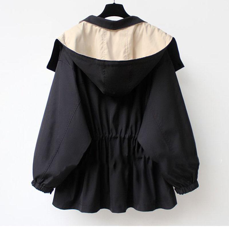 Receive Waist Medium Long Windbreaker Women Spring And Autumn Casual Fashion Tooling Coat