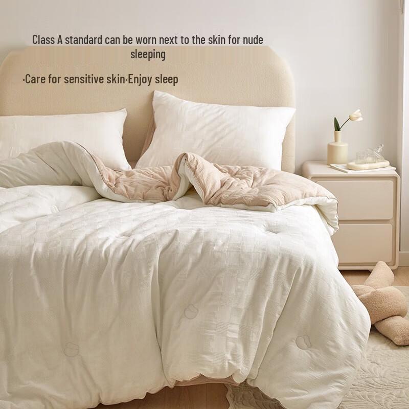 Dohia Хлопковое вафельное жаккардовое одеяло класса А с 35% соевого волокна