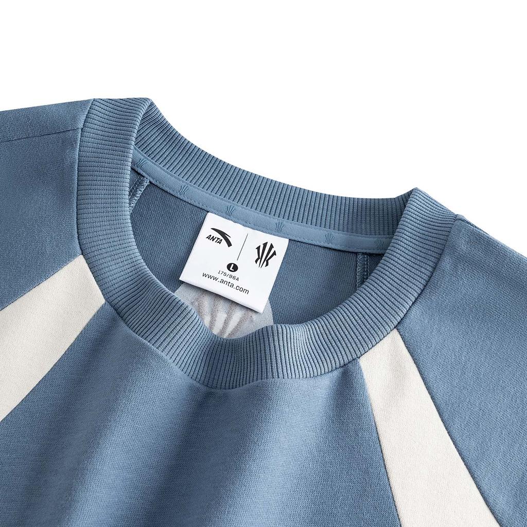 Anta Kyrie Basketball Series Trendy Versatile Sports Casual Loose Knit Couple T-Shirt Unisex Tops Misty-Blue 972611101-4