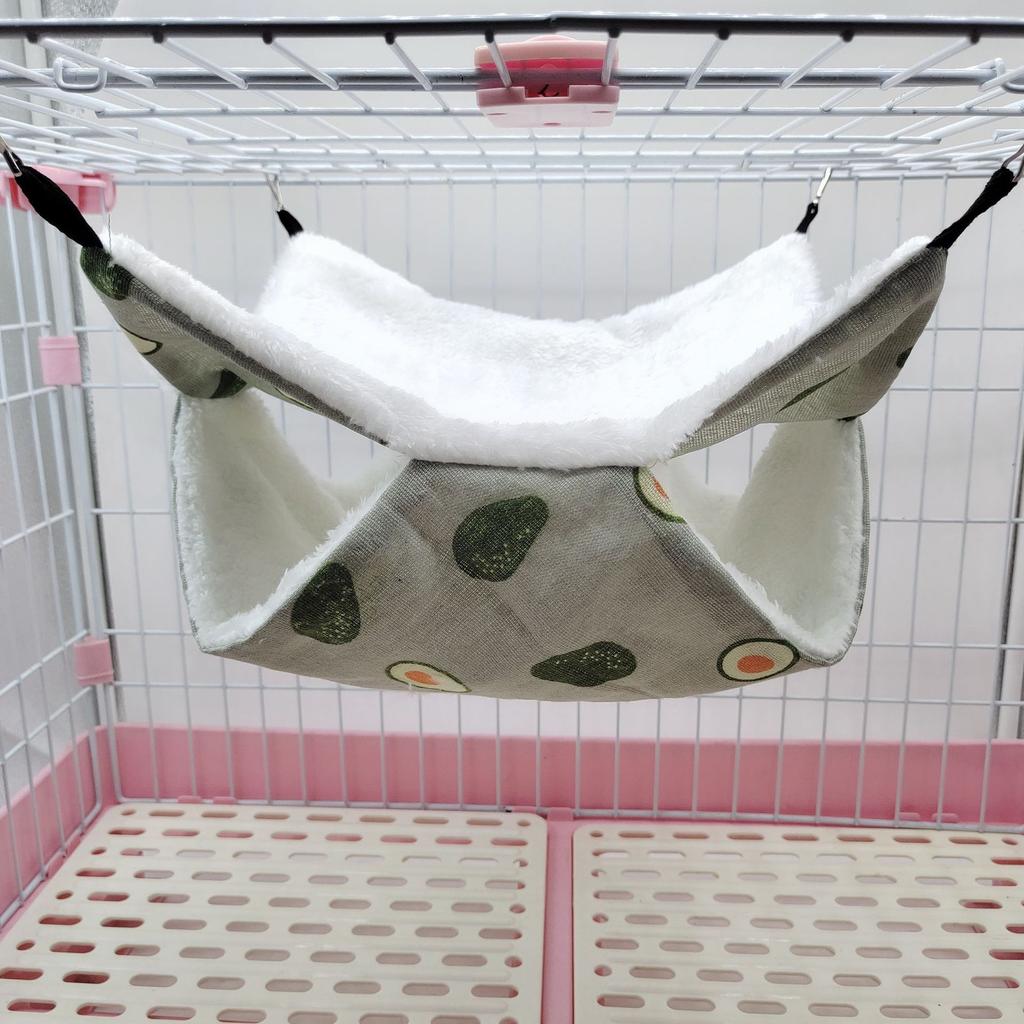 Fashion Plush Double Layer Squirrel Beds Hamster Cage Pet Sleeping Bag Pet Hammock