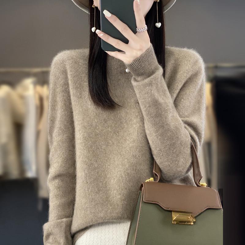 DAFIFY Женская мода повседневная осень-зима однотонный принт длинный рукав O-образный вырез свитера