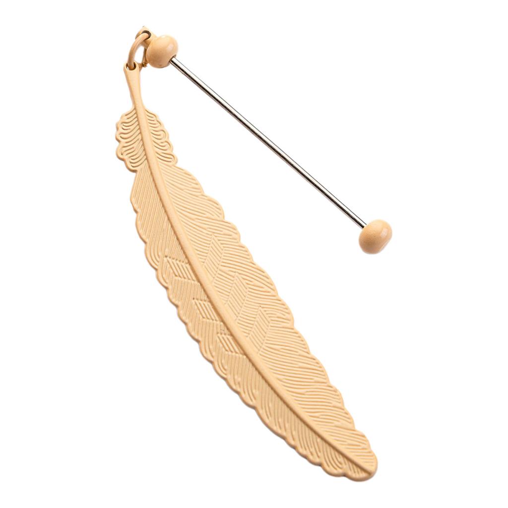 Feather Bookmarks Beadable Book Mark Metal Feather Book Page Holder for Book Lover Reader Teacher Student Gift