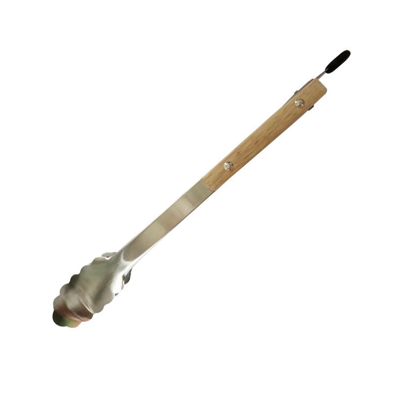 Stainless Steel Food Tongs with Wooden Handle