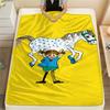 1PC Pippi Longstocking Print Flannel Blanket, High quality Comfortable for All Seasons, Home Decor, Warmth and Comfort, Perfect for Christmas Gifts113