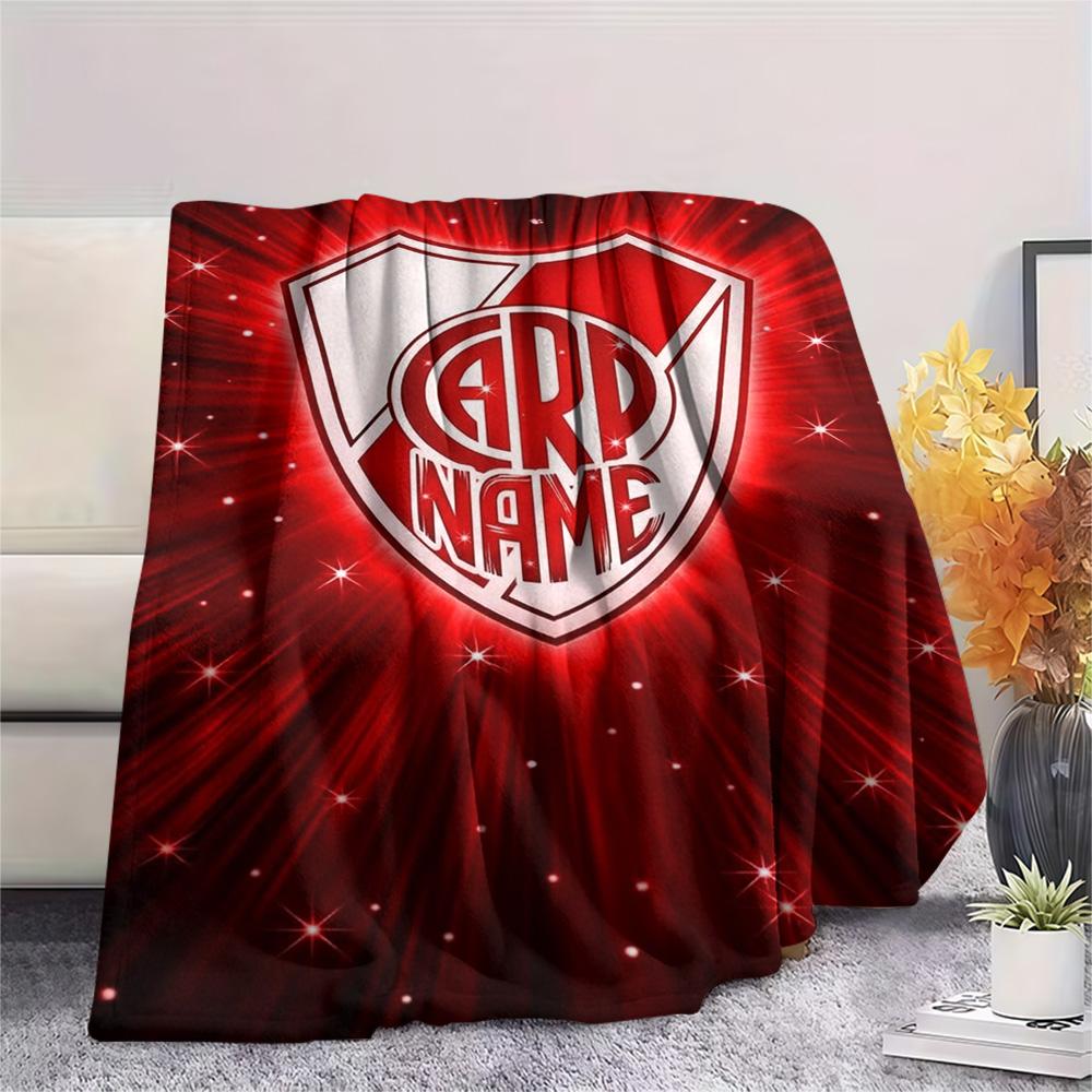 1PC Dragon Crest Custom Name Patterned Flannel Blanket Suitable For All Seasons For Home Decor Warmth And Comfort Gifts Holiday Present