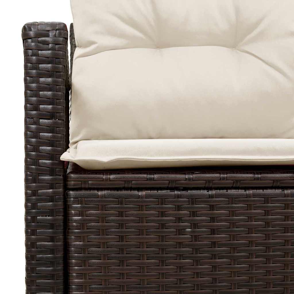 Garden Sofa with Cushions 120 x 62 x 69 cm Poly Rattan