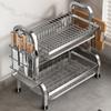 Dish Drying Rack Compact Kitchen Dish Rack Drainboard Set Large Rust-Proof Dish Drainer with Utensil Holder