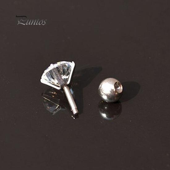 Lady's Men Rhinestone Cartilage Tragus Bar Helix Upper Ear Earring Stud Jewelry