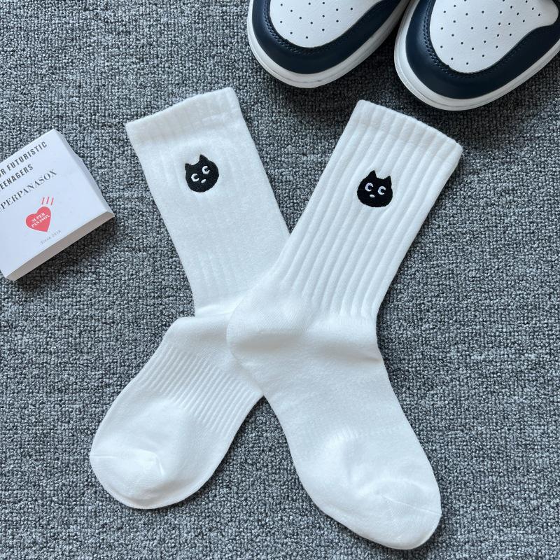 Cityboy Мужские модные носки до середины икры с мультяшной вышивкой - Спортивные носки с влагоотводящим эффектом для осени и зимы