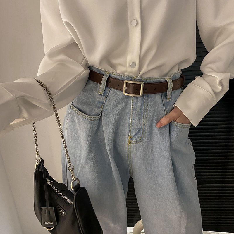 Женский ремень Trend Needle Buckle Мужской ремень Повседневный ремень Мягкий ремень в паре с джинсами Ремень из полиуретана Дешевый ремень