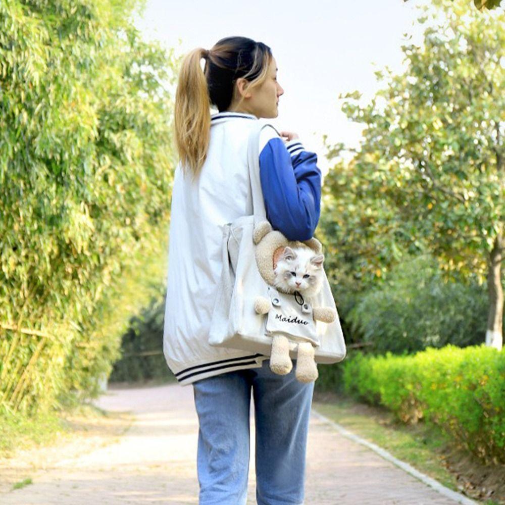 Portable Pet Supplies Lion-shaped Tote Cat Shoulder Bag Puppy Messenger Bag Pet Knapsack