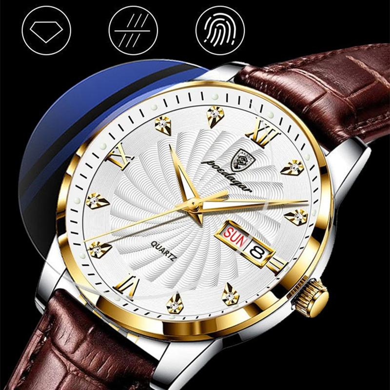 2023 трендовые брендовые новейшие модные мужские подлинные часы, водонепроницаемые светящиеся бриллиантовые спиральные циферблаты, деловые часы