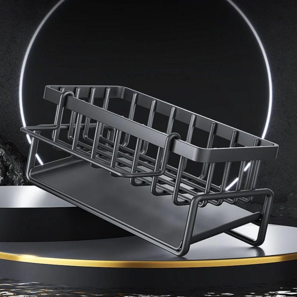 Adjustable Self-draining Sink Shelf Stainless Steel Drain Rack Sink Organizer Auto Drain Tray Soap