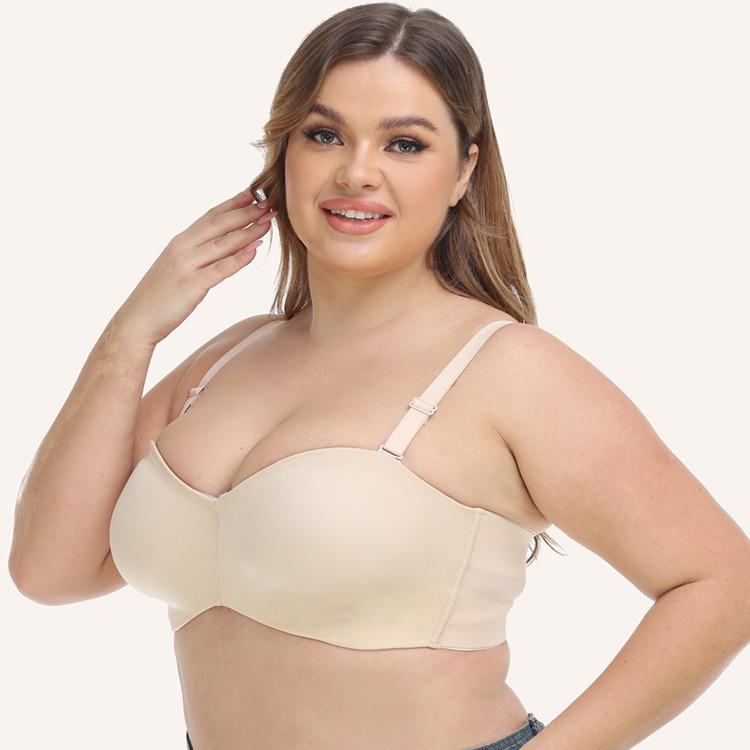 Meilan Seamless Ultra-Thin Ice Silk Strapless Tube Top Bra - Non-Slip, Large Size Wedding Underwear